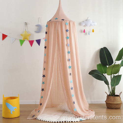 Lều treo Tepee trong nhà bằng vải cotton và vải lanh